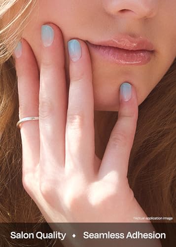 ohora Semi Cured Gel Nail Strips - Blue Ombre, N Soap Bubble Variation