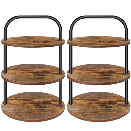 Brown Wooden Cupcake Stand 3-Tier for 100 Cupcakes Party Dessert Display Set - Farmhouse Style