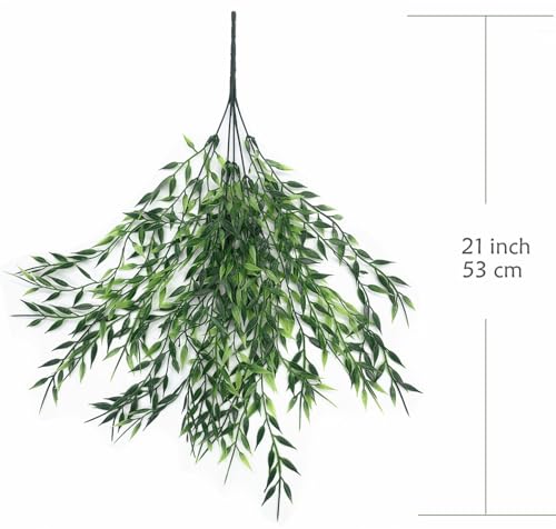 Artificial Weeping Willow Vines - 8 Pcs Faux Hanging Plants for Indoor Outdoor Decor