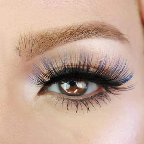 Colored False Eyelashes 15mm Wispy Faux Mink Lashes for Makeup & Cosplay - 7 Pairs