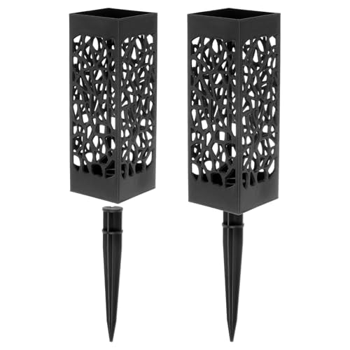 Cemetery Vase with Spike - Durable Plastic Flower Holder for Gravesite & Memorials