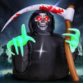 Halloween Inflatable Grim Reaper Outdoor Decor with Built-in LEDs - 7.2FT