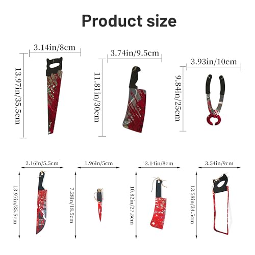 Silver Horror Bloody Banner - 4PCS Halloween Scary Movie Party Decor