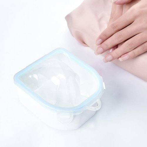 Rolabling Nail Soaking Bowl Set 2PCS Nail Soak Off Bowl with 5PCS Acrylic Sticks Nail Cuticle Pusher Manicure Remover Tool Kit (7, Blue)