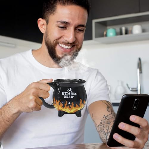 Heat Changing Cauldron Mug - 10oz Halloween & Witch Brew Coffee Cup