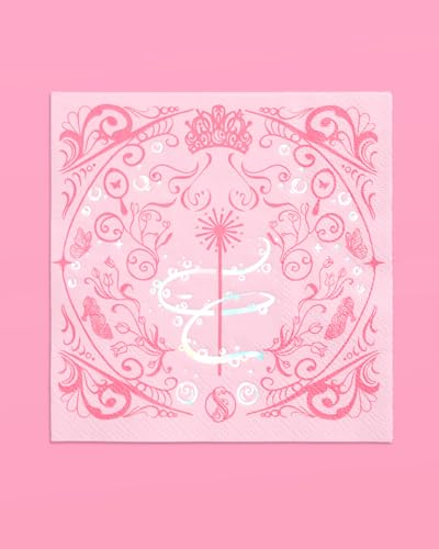 Pink and Green Witch Paper Napkins 5x5 Inch 24 Pack - Magical Party Decor