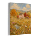 Rustic Fall Duck Floral Wall Art Canvas Framed Painting 11x14 - Variation of Floral