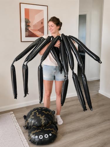 10FT Giant Spider Balloon Halloween Decoration with Posable Legs - Spooky Party Decor