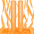 Orange Biodegradable Streamer Poppers & Cannons 2-Pack - No-Mess Outdoor Fun