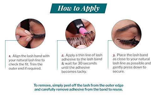 Ardell Lash Extension FX B Curl False Eyelashes - 1 Pack of 4, Natural Look