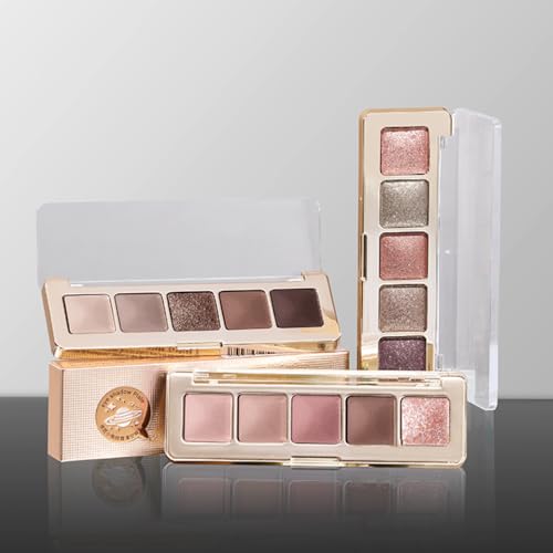 5 Color Eyeshadow Palette - Matte Shimmer Glitter Eye Makeup - B01