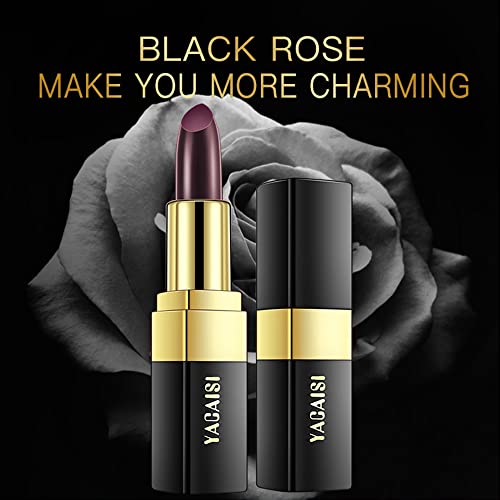 Color Changing Lipstick - Black to Brick Red Moisturizing Lip Balm for Women - Variation: Black