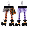 Halloween Witch Legs Decor - Plush Witch Legs with Shoes for Wreaths & Car Trunk Decorations