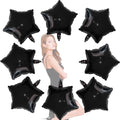 Black Star Balloons Foil Balloon Party Decorations - 8pcs
