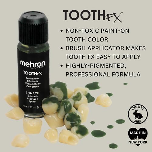 Tooth FX Special Effects Paint - Spinach Green, Temporary Halloween Tooth Makeup