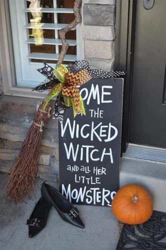 Halloween Wreath Bows - 14x11 Inch Indoor Outdoor Door Wall Window Decoration