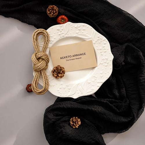 3-Pack Black Cheesecloth Table Runner 120 Inch for Holiday & Event Decor - Variation: 35x120 Inches