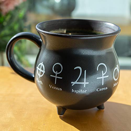 Ceramic Cauldron Coffee Mug Soup Bowl - 32oz Witch Decor, Halloween Gift