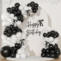 Black and White Balloon Arch Kit for Birthday Halloween Decorations - Variation of Blackwhitebow