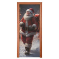 Christmas Santa Door Cover - Stretch Fabric Holiday Porch Decoration 35x79 in Variation of THIS listing