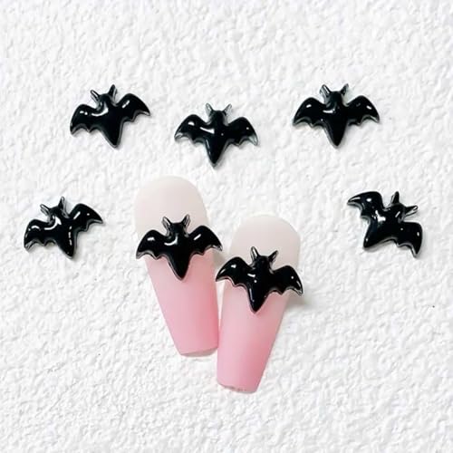 Halloween Nail Charms 3D Bat Rhinestones Set - Nail Art Decorations for Acrylic Nails - Variation Nail Charms 06