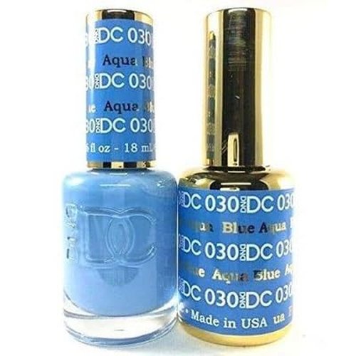 DND DC Gel & Polish - Aqua Blue Color - Long-Lasting, High-Gloss Finish