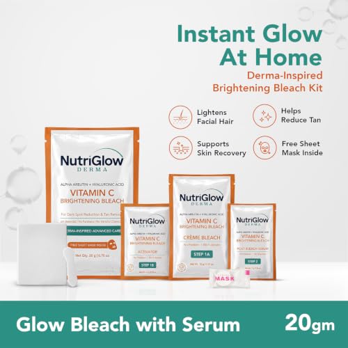 Vitamin C Bleach for Tan Removal & Hair Lightening - 20g, 6-in-1
