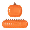 9-Inch Pumpkin Paper Plates - Fall Thanksgiving Party Tableware - Pack of 50