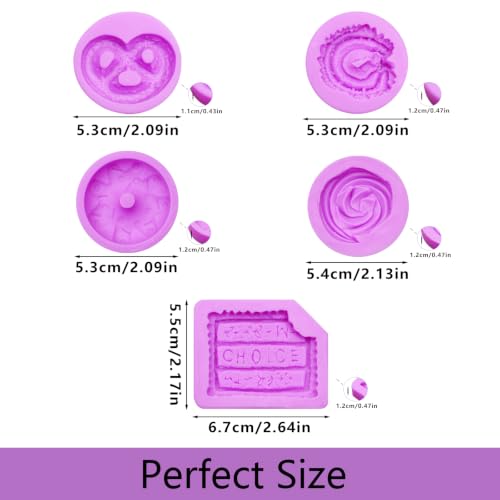 Purple Silicone Cookie Mold Donut Chocolate Cake Decoration - Infovox