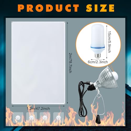 Halloween Fire Effect Projector Decorations for Windows & House Decor