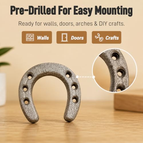 50 Pcs Mini Cast Iron Horseshoes for Decoration - Rustic Farmhouse Style - Variation of THIS listing