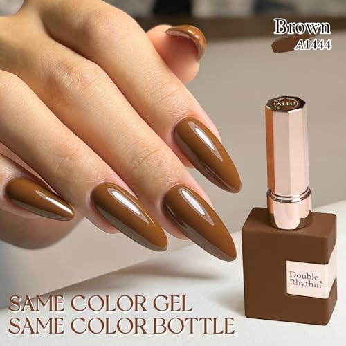 Double Rhythm 15ML Sheer Gel Polish - Brown Variation for DIY Manicure