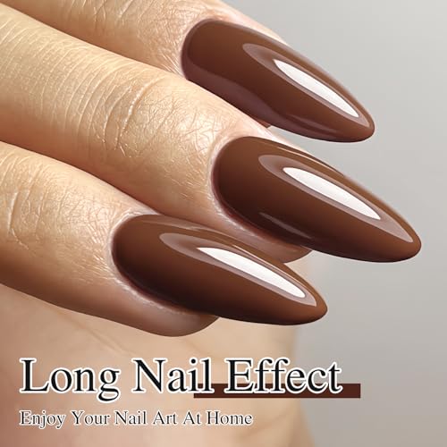 Dark Brown Gel Polish - 15ML Same Color Soak Off Nail Art Manicure - Deep Brown Variation