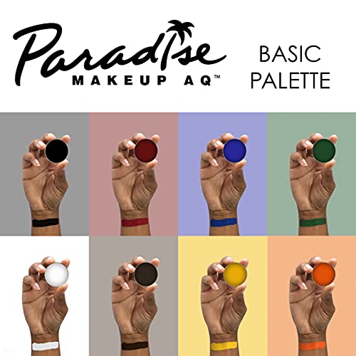 Mehron Makeup Paradise AQ Basic Face Paint Palette - Water-Activated Neon Colors