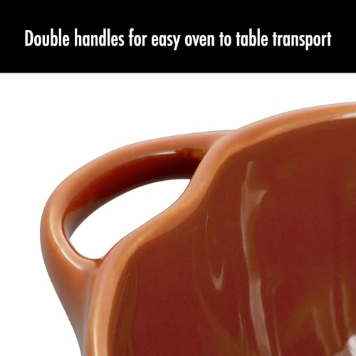 Ceramic 16-Oz Petite Pumpkin Cocotte - Burnt Orange, 0.5 Qt Variation