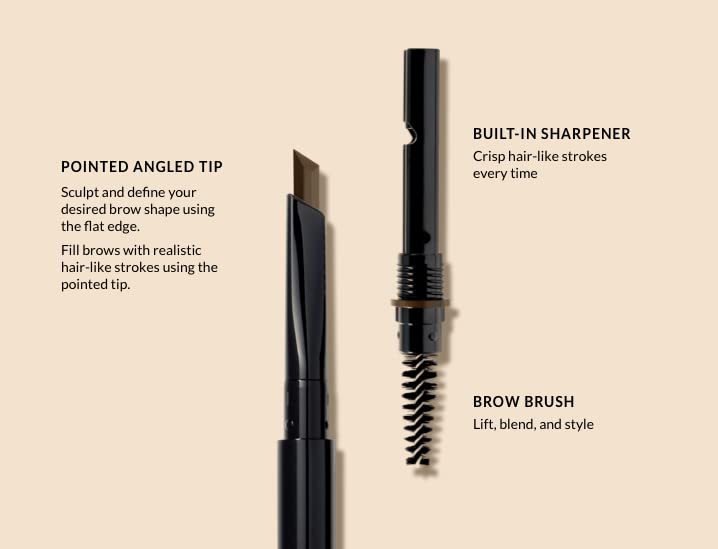 Xtreme Lashes Arch Defining Brow Pencil, Light Brown, Waterproof, Smudge-Proof, Long-Lasting Makeup, Vegan, Angled Tip Eyebrow Pencil with Spoolie