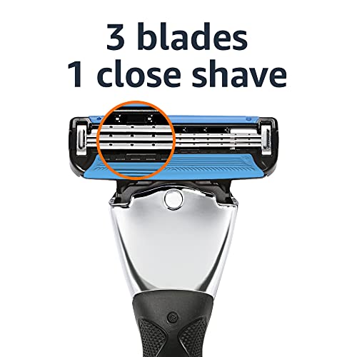 Men's Shaving Razor Set with 20 Cartridges & Handle – Motion Sphere Pivot & Lubrication, 21 Piece Set, Black (Variation of THIS listing)