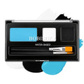Water-Activated Sally Face Paint Set - 3 Colors Black White Light Blue - Includes Dual Brushes, Halloween & Cosplay Makeup