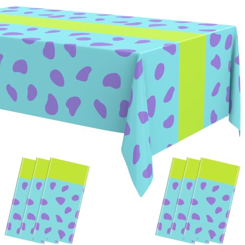 Monster Theme Pink Bow Plastic Tablecloth - 6 Pcs Coquette Party Supplies