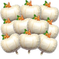 White Pumpkin Balloons Set - 12pcs Fall Thanksgiving Party Decorations