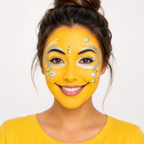 Yellow Water-Based Face & Body Paint Stick - Full Coverage Halloween Cosplay Makeup - Variation of THIS Listing