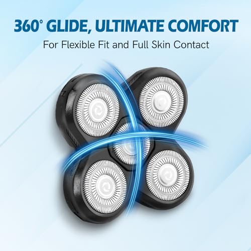 Replacement Blades for Freebird Head Shaver - 5 Pack, Head & Face Razor Refills
