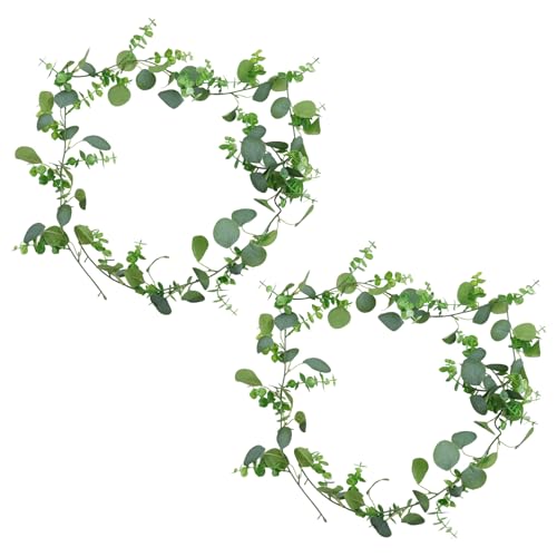 Two-Pronged Eucalyptus Aquatic Vines - 2 Packs, 70.87-Inch Simulated Plant Decor