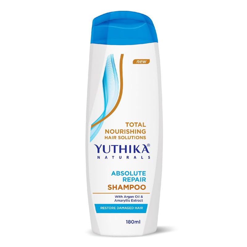 Yuthika Absolute Repair Shampoo - Nourishing Formula for Damaged Hair | 180ml with Argan Oil & Amaryllis Extract