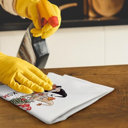 Fall Halloween Thanksgiving Christmas Gnomes Kitchen Towels - Hallothanksmas Gnomes