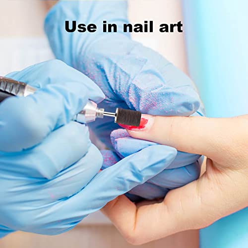 Silver Nail Drill Bits Set - 6 Pcs Sanding Bands for Nail Art & Manicure