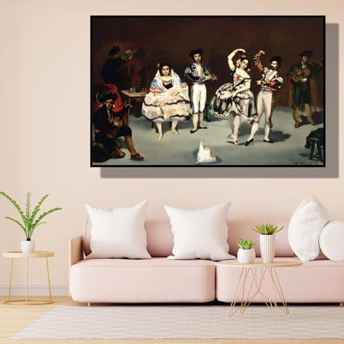 Spanish Ballet Canvas Wall Art - Unframed 12x18in - Ballet Decor for Restaurants & Hallways