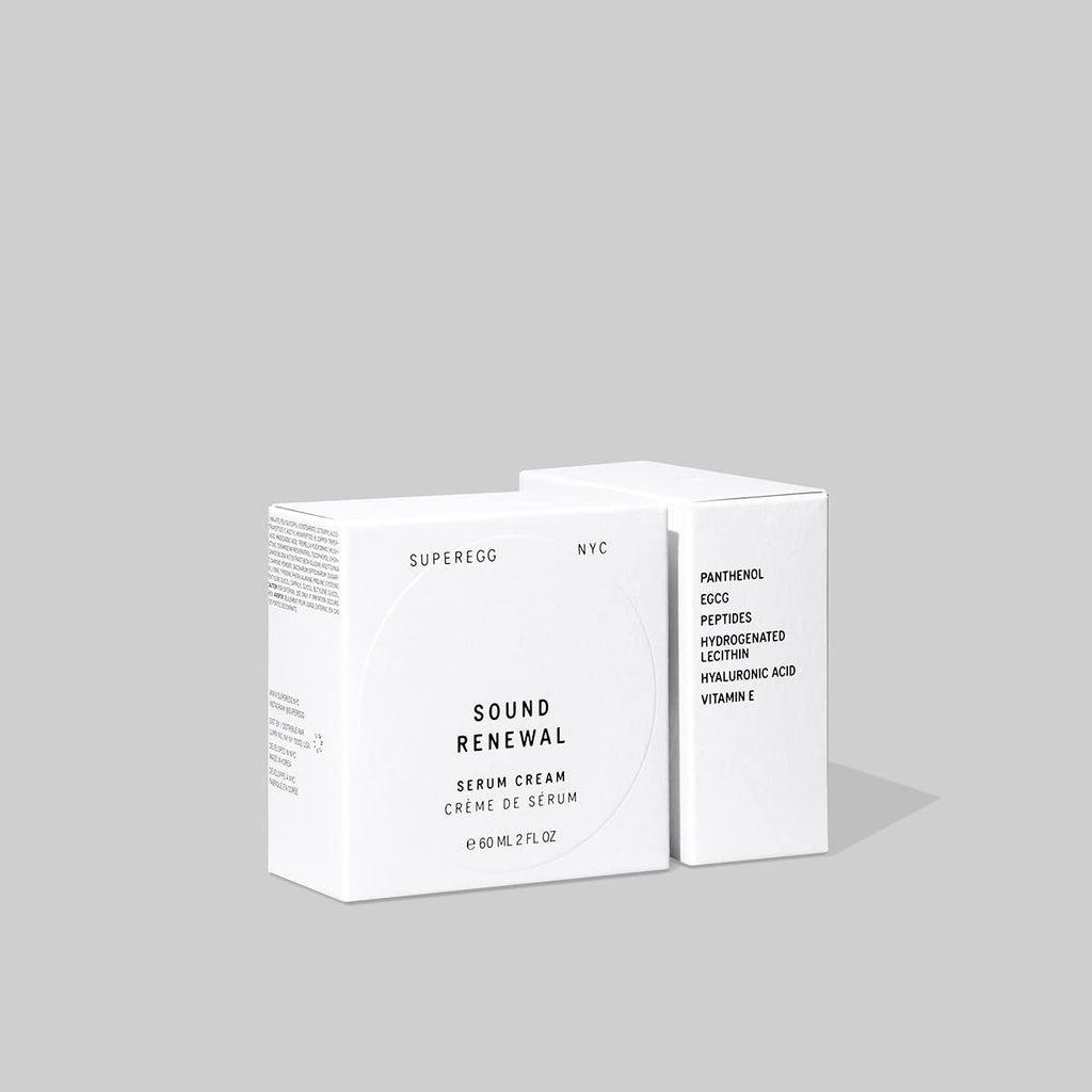 SUPEREGG Sound Renewal Serum Cream - Nourishing Formula with Panthenol & EGCG for Luminous Skin | 60 ML / 2 FL OZ