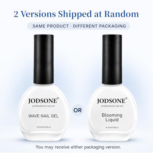 JODSONE Ocean Wave Blooming Gel Nail Polish B1501 - White Wave Effect, 16.5ml