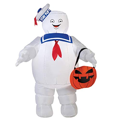 Halloween Inflatable Stay Puft Marshmallow Man Lighted Yard Decor - Gemmy